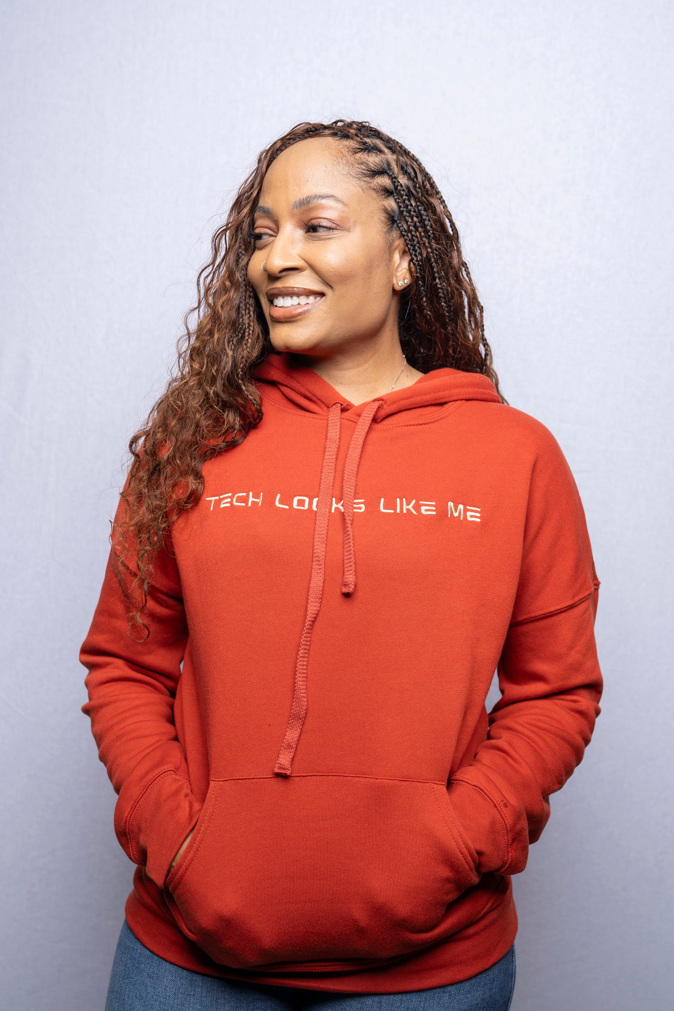 Tech Looks Like Me Hoodie (Brick)