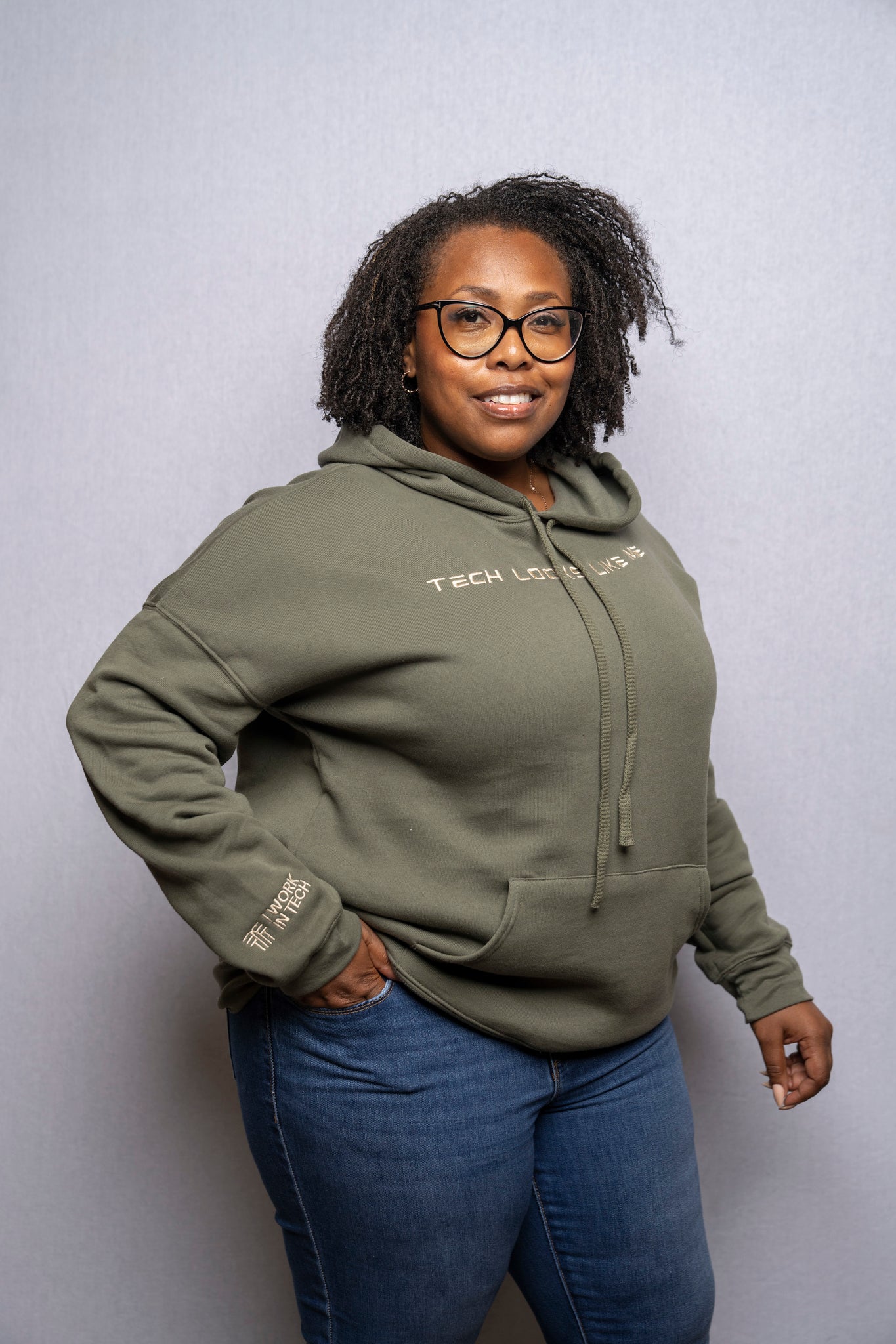 Tech Looks Like Me Hoodie (Military Green)