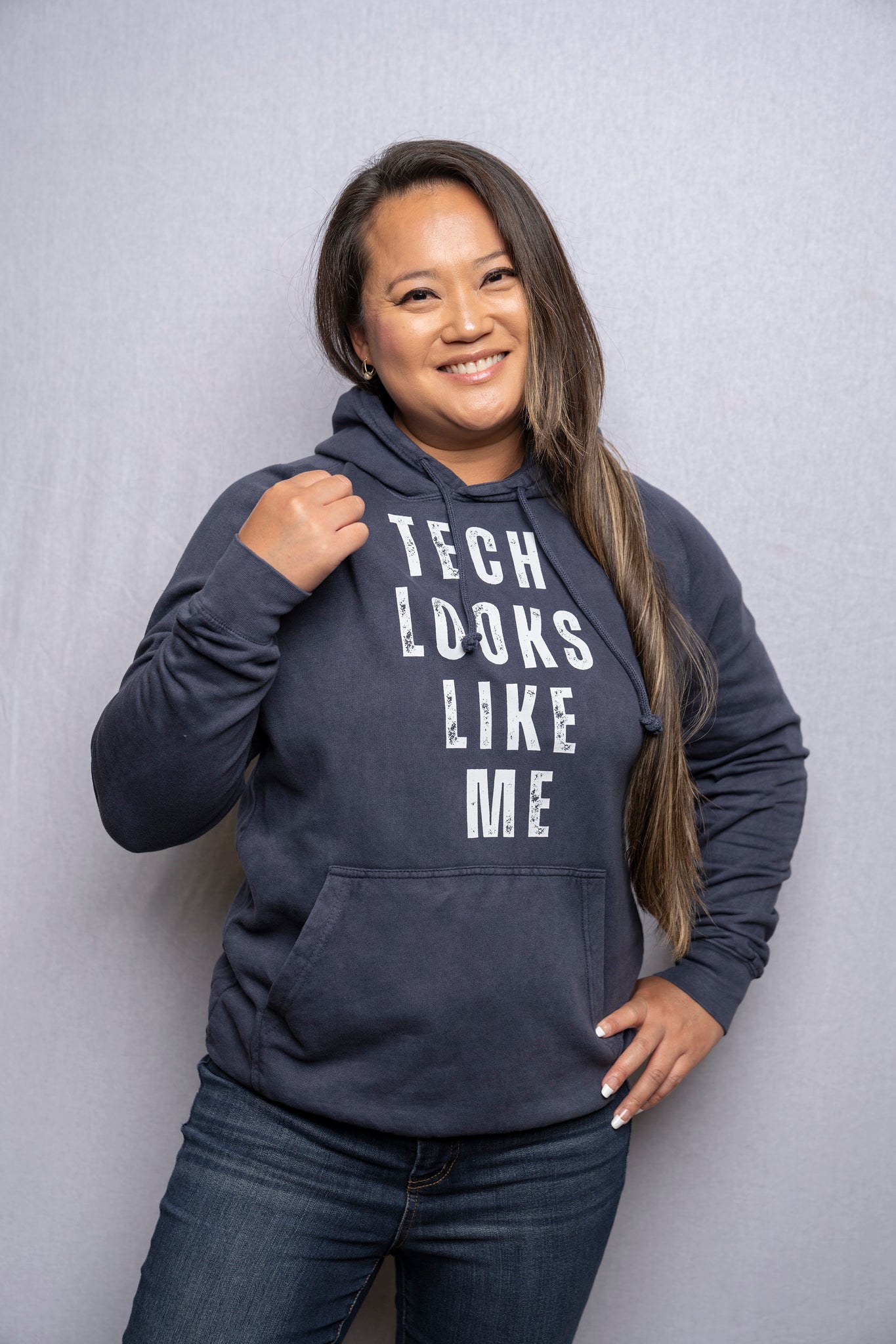 Tech Looks Like Me Hoodie (Vintage Denim Blue)