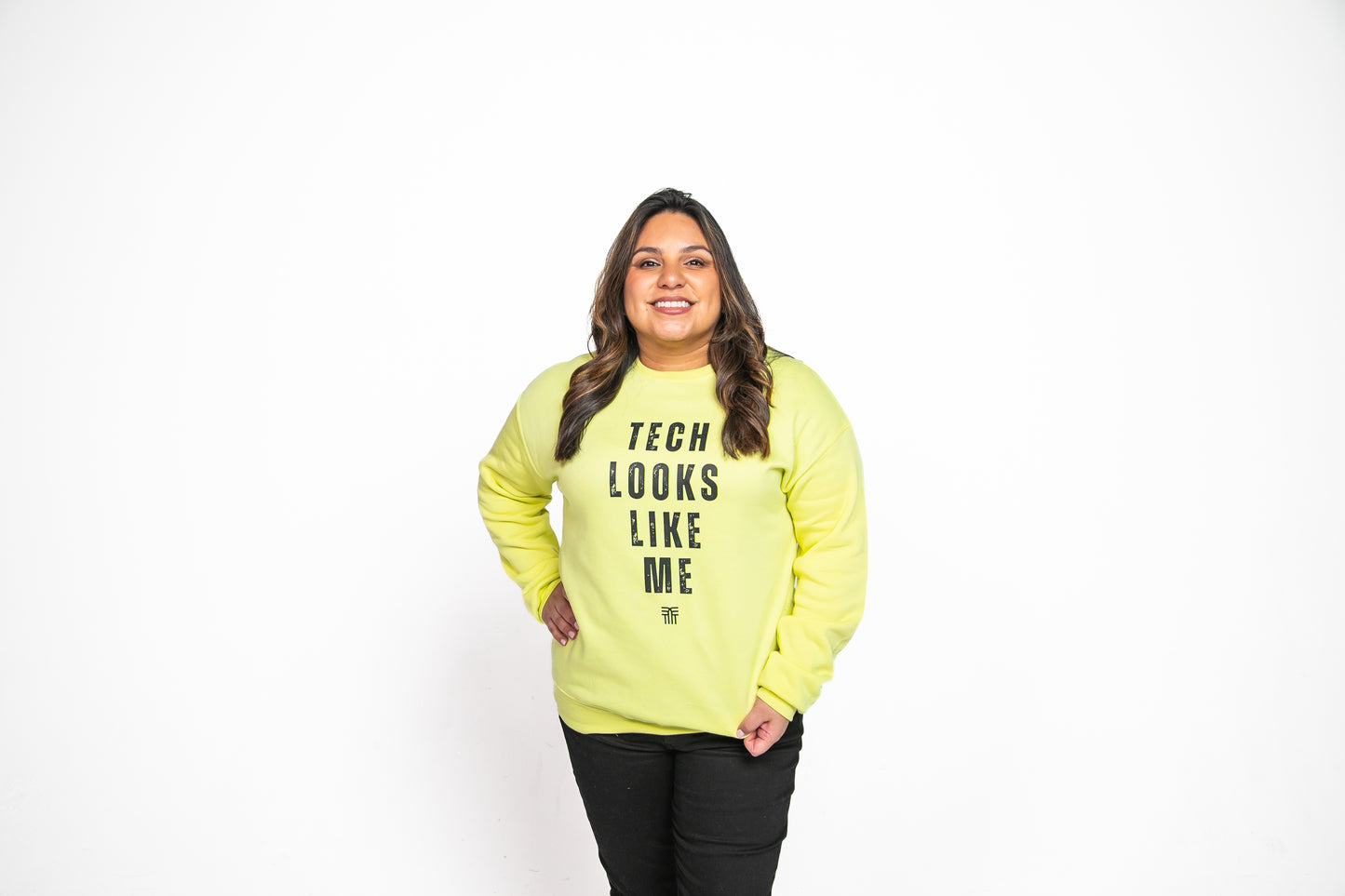 Tech Looks Like Me™ Crew Neck Sweatshirt (Neon Yellow)