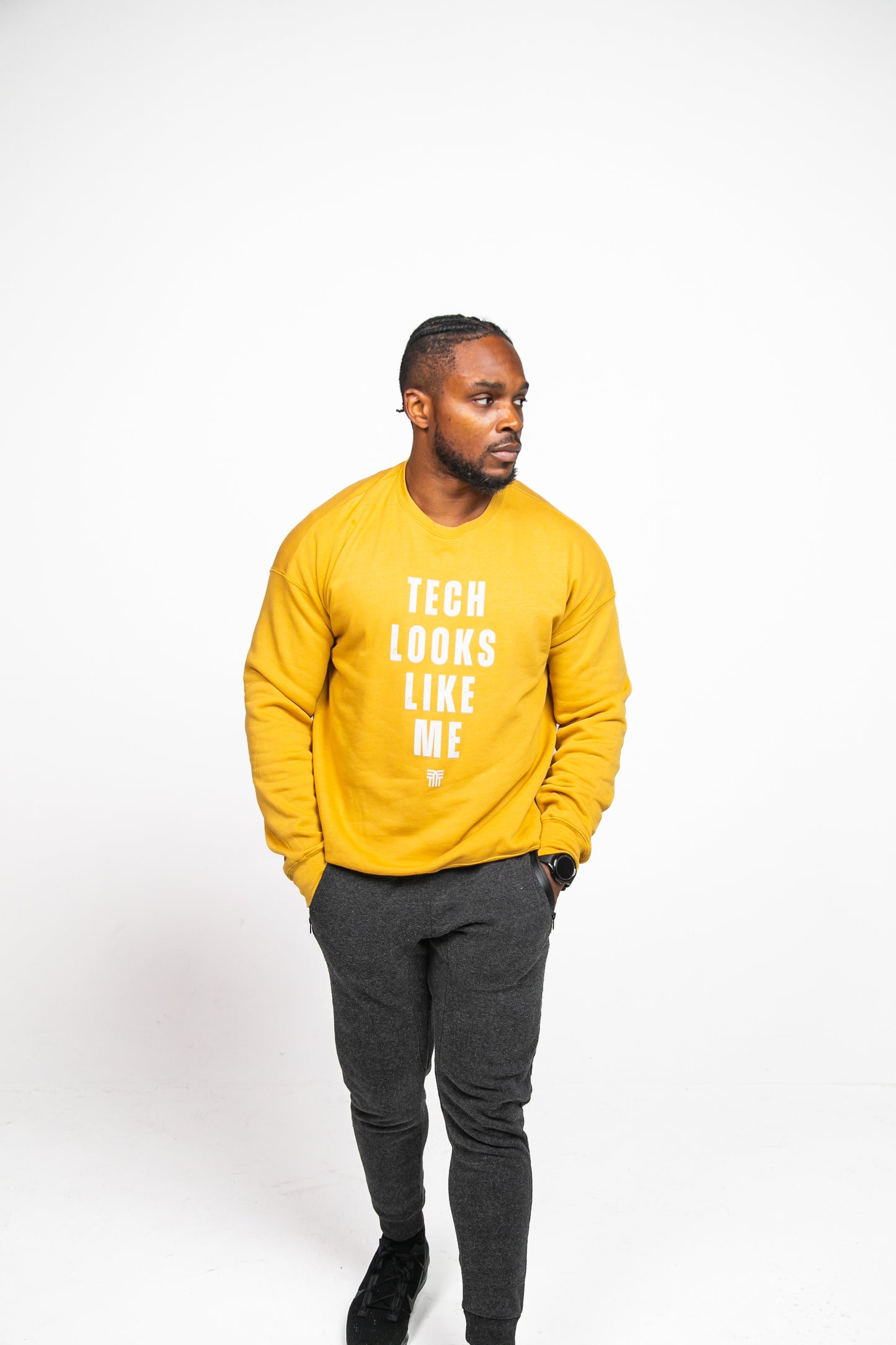 Tech Looks Like Me™ Crew Neck Sweatshirt (Mustard)