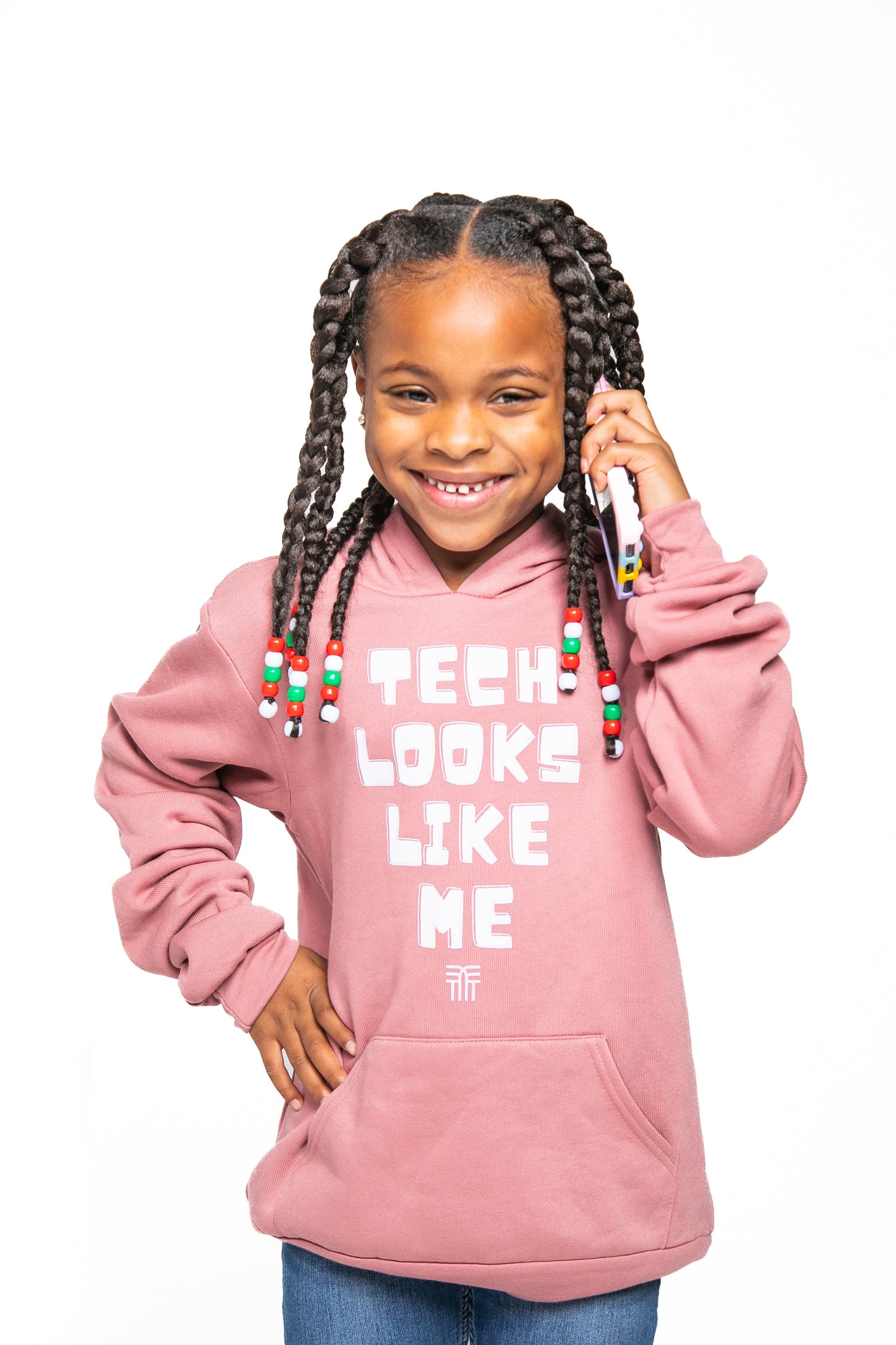 Youth Tech Looks Like Me™ Hoodie (Mauve/Pink)