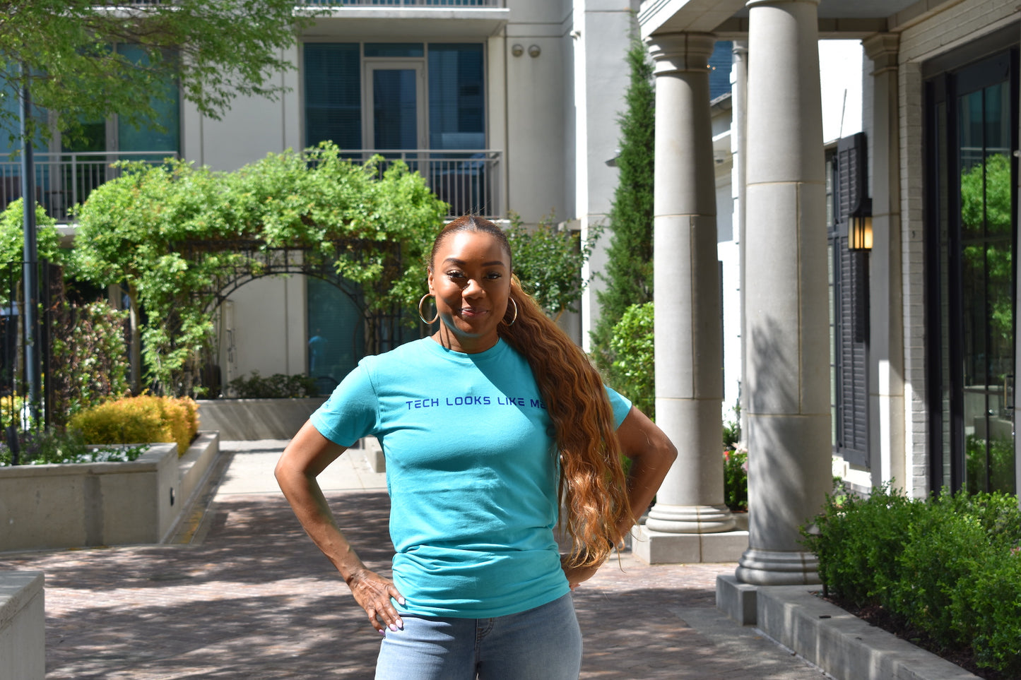 Tech Looks Like Me™ T-Shirt (Blue with Dark Blue Print)