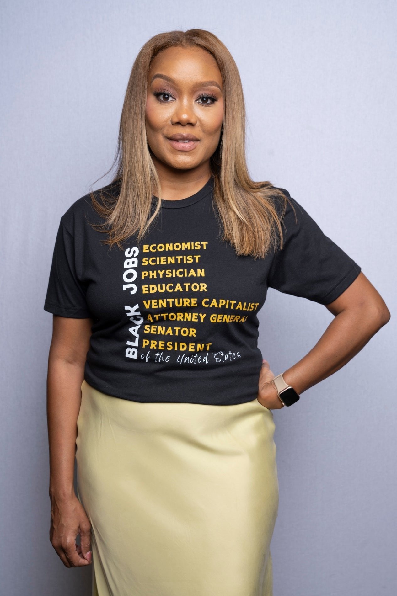 Black Jobs T-shirt (Black with Gold Letters)
