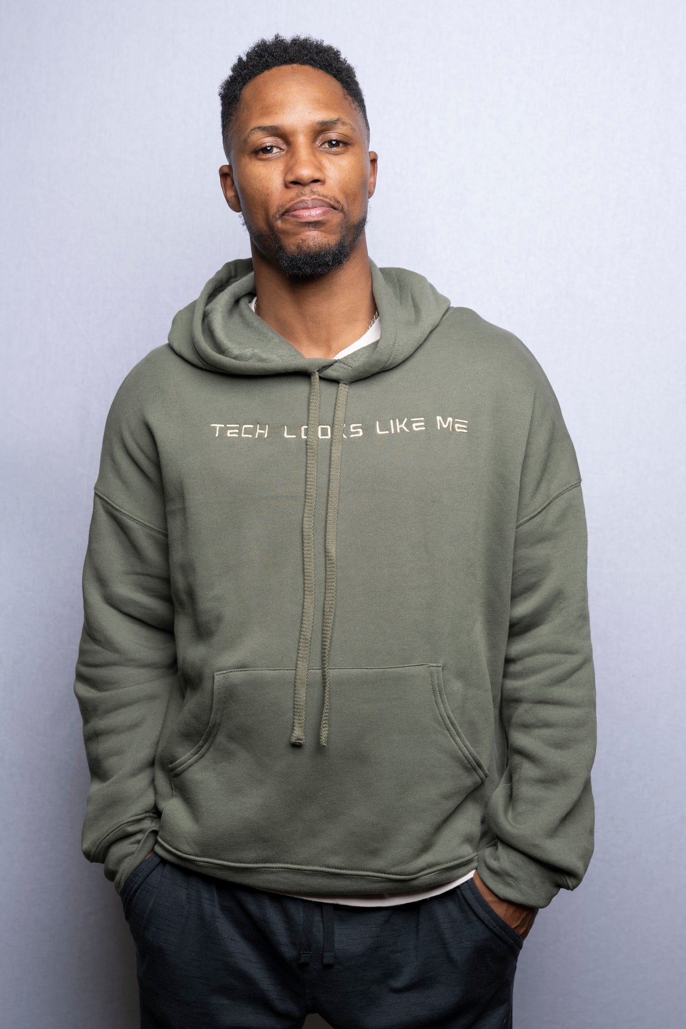 Tech Looks Like Me Hoodie (Military Green)