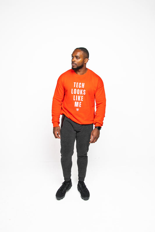Tech Looks Like Me™ Crew Neck Sweatshirt (Red)