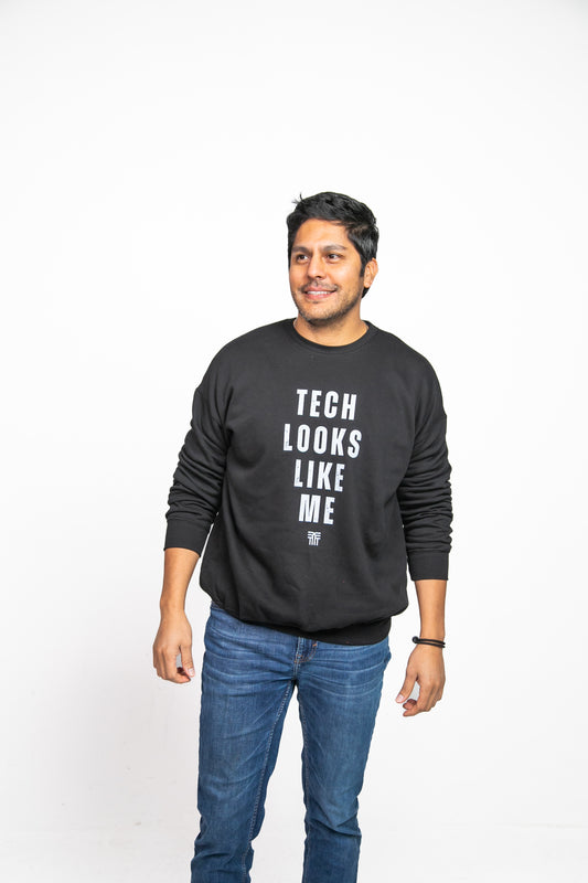 Tech Looks Like Me™ Crew Neck Sweatshirt (Black)