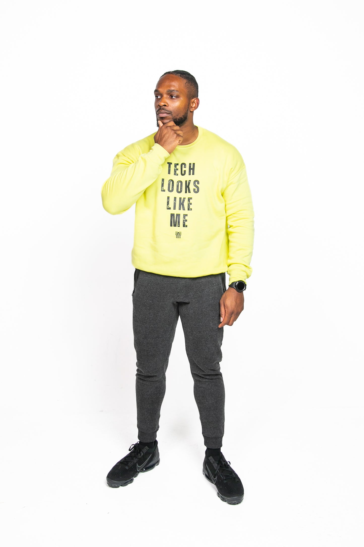 Tech Looks Like Me™ Crew Neck Sweatshirt (Neon Yellow)